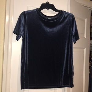 Old navy blue velvet top